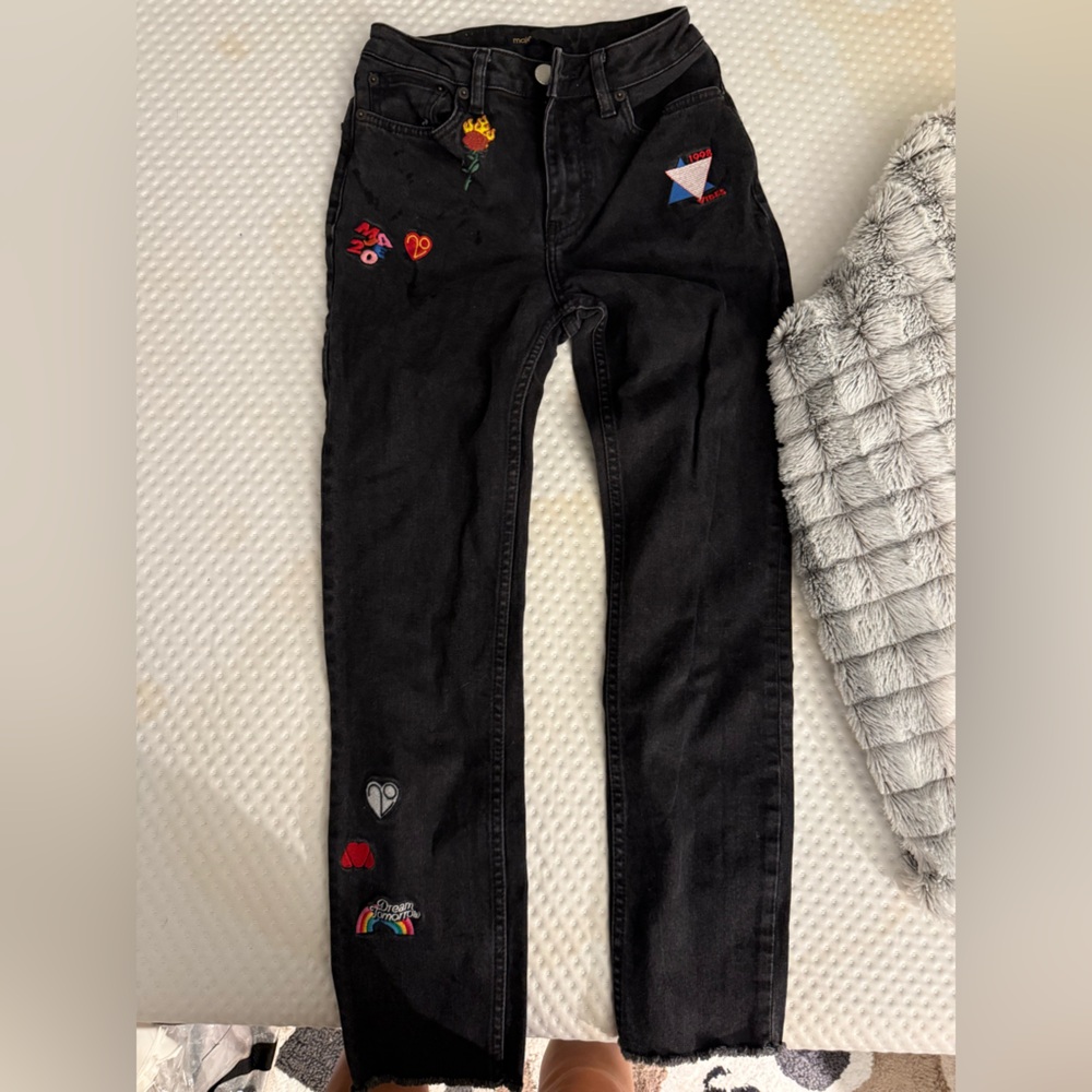 Maje vintage look  Black Embroidered Women Jeans 0-2 us